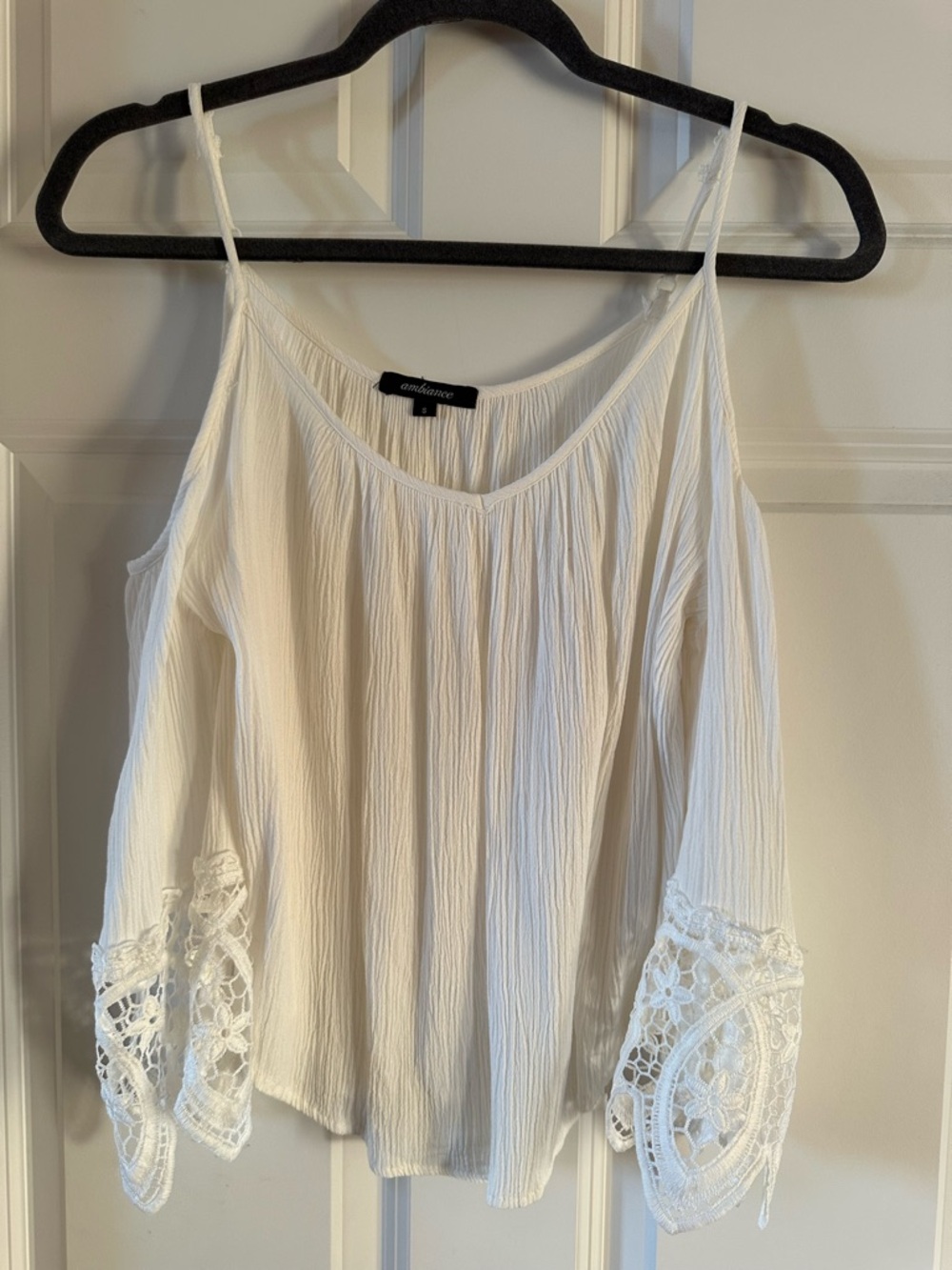 Bundle of 2 Embroidered Cold-Shoulder Tops